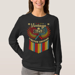 Tennis 73rd Birthday Men Women Vintage 1949 Tennis T-Shirt