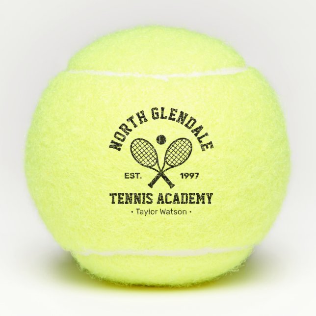 Tennis Academy Personalised Tennis Balls (Front)