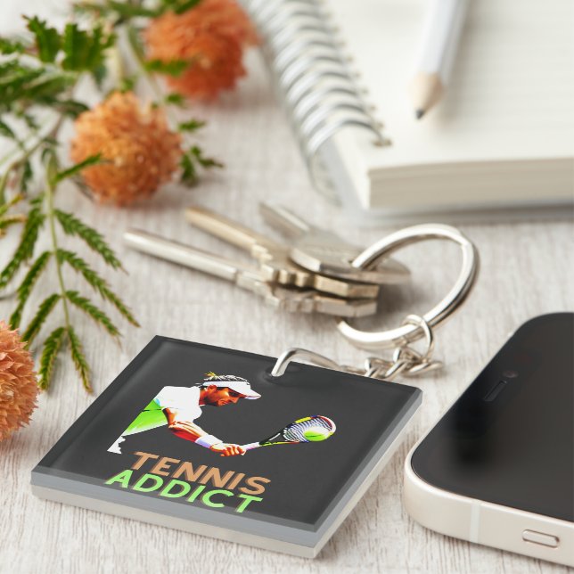 Tennis Addict Key Ring (Front Right)