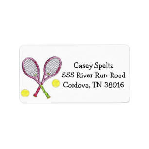 Tennis Address Labels