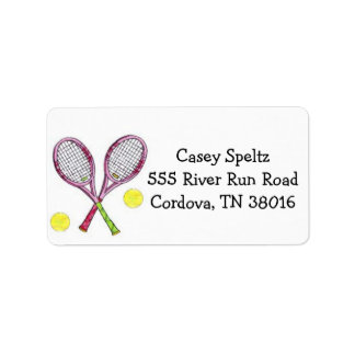 Tennis Address Labels