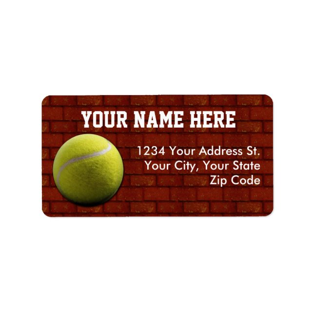 Tennis Address Labels (Front)