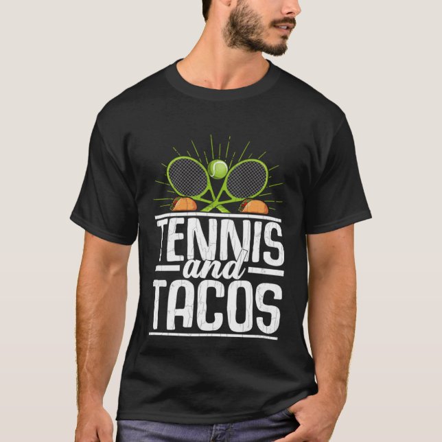 Tennis And Tacos  Sports Player Expert Coach Graph T-Shirt (Front)