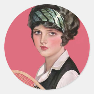 Tennis Anyone Classic Round Sticker