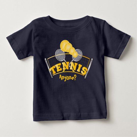 Tennis Anyone? in Golden Yellow Baby T-Shirt