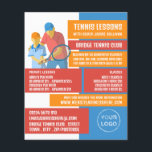 Tennis Art Design, Tennis Lessons/Classes Advert Flyer<br><div class="desc">Tennis Art Design,  Tennis Lessons/Classes Advertising Flyers By The Business Card Store.</div>