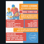 Tennis Art Design, Tennis Lessons/Classes Flyer<br><div class="desc">Tennis Art Design,  Tennis Lessons/Classes Advertising Flyers By The Business Card Store.</div>