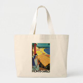 Tennis at Monte Carlo Large Tote Bag