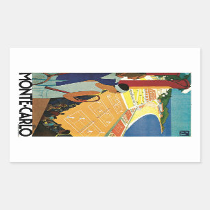 Tennis at Monte Carlo Rectangular Sticker