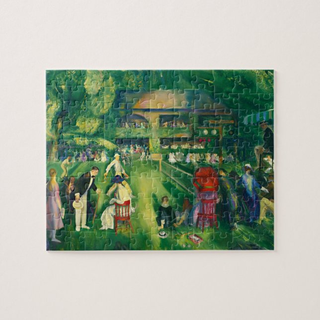 Tennis at Newport by George Bellows Jigsaw Puzzle (Horizontal)