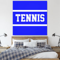 TENNIS Athletic Bright Blue White Stripes