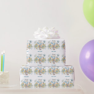 Tennis Baby Shower for Baby Boy Blue themed Wrapping Paper