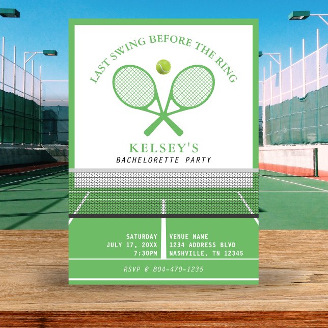 Tennis Bachelorette Last Swing Before the Ring Invitation (Tennis Bachelorette Last Swing Before the Ring Invitation
)