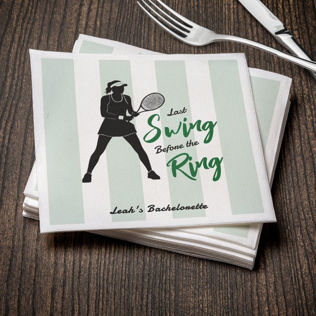 Tennis Bachelorette Last Swing Before the Ring Napkin (Tennis Bachelorette Last Swing Before the Ring Napkins
)