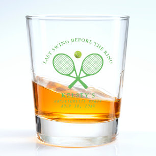 Tennis Bachelorette Last Swing Before the Ring Shot Glass