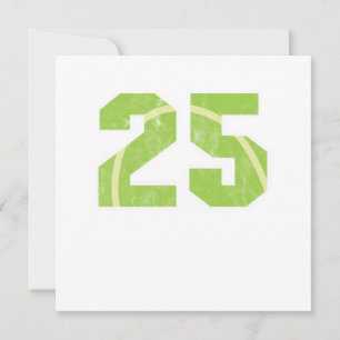 Tennis Ball 25 th Birthday Celebration Sports Gift Invitation