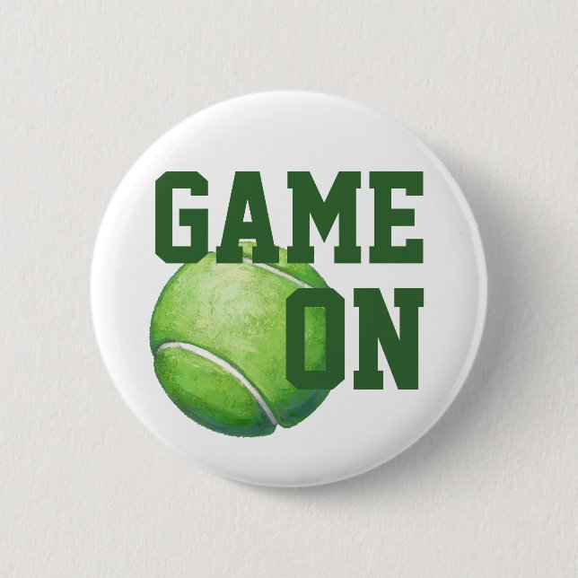 Tennis Ball 6 Cm Round Badge (Front)