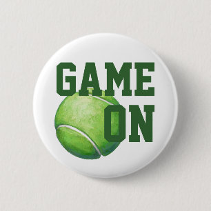 Tennis Ball 6 Cm Round Badge