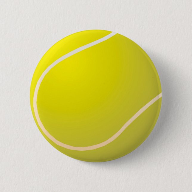 Tennis ball 6 cm round badge (Front)