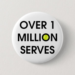 Tennis Ball 6 Cm Round Badge