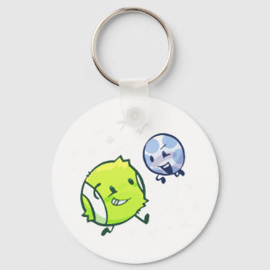 Tennis Ball And Golf Ball Duo Math  Key Ring