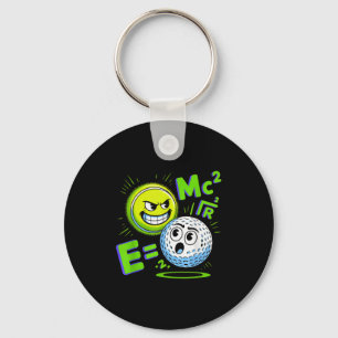 Tennis Ball And Golf Ball Duo Math Key Ring