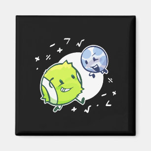 Tennis Ball And Golf Ball Duo Math Magnet