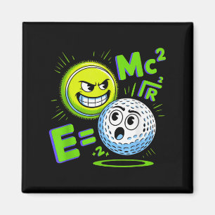 Tennis Ball And Golf Ball Duo Math  Magnet