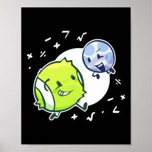 Tennis Ball And Golf Ball Duo Math  Poster