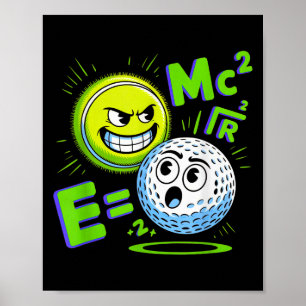 Tennis Ball And Golf Ball Duo Math  Poster