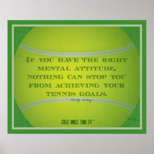 Tennis Ball and Quote 003 Poster