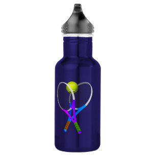 Tennis Ball and Rackets 532 Ml Water Bottle