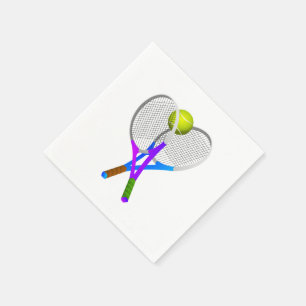 Tennis Ball and Rackets Napkin