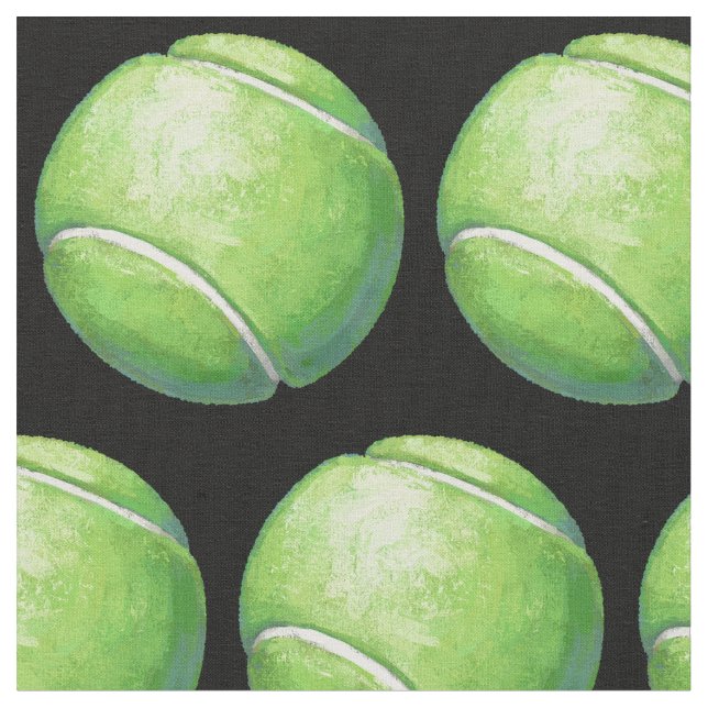 Tennis Ball Art Fabric (Close Up)