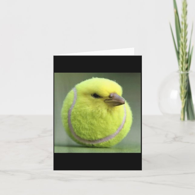 Tennis Ball Bird Card (Front)