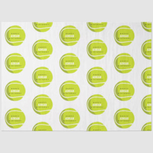 Tennis Ball Birthday Party Custom Name  Tissue Paper