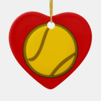 tennis ball ceramic tree decoration