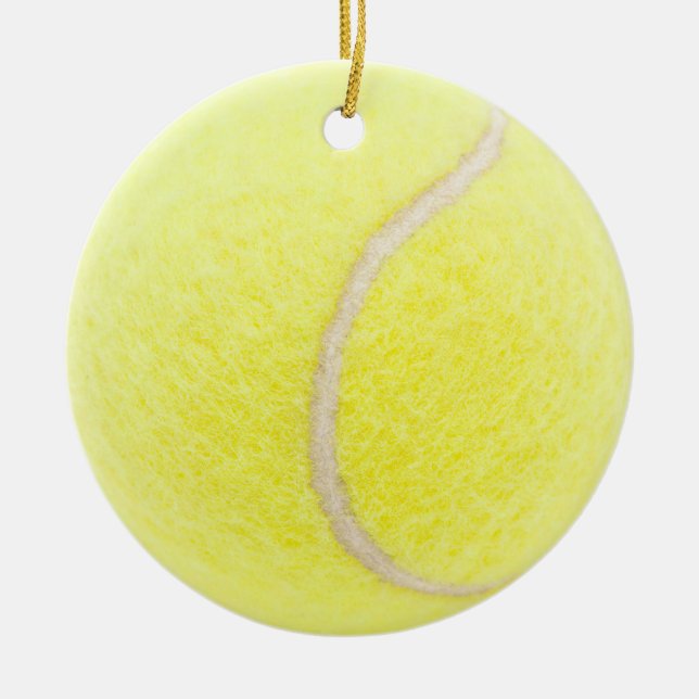 Tennis Ball Ceramic Tree Decoration (Front)