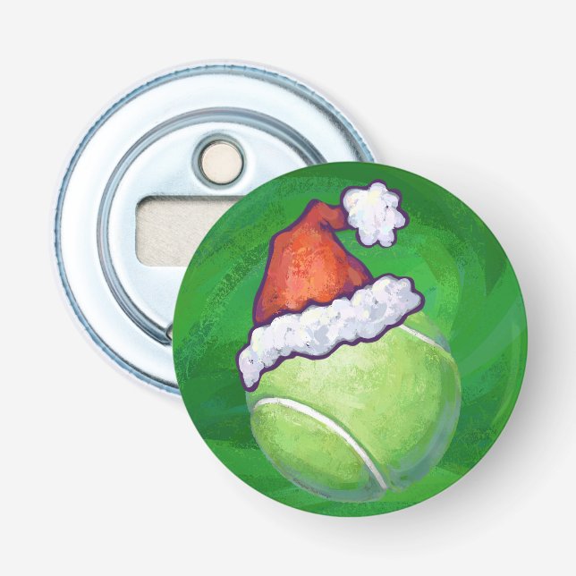 Tennis Ball Christmas Green Bottle Opener (Front)