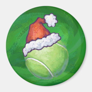 Tennis Ball Christmas Green Magnet