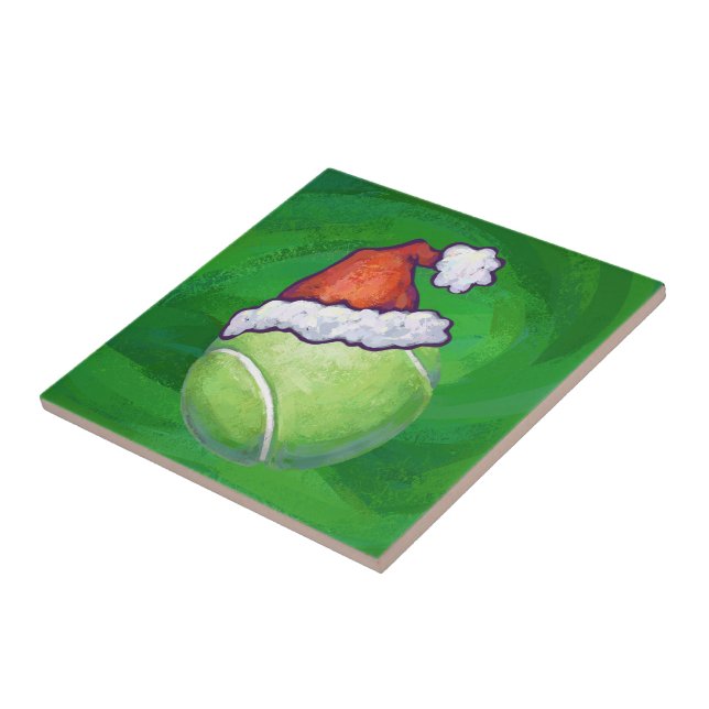 Tennis Ball Christmas Green Tile (Side)