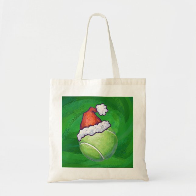 Tennis Ball Christmas Green Tote Bag (Front)