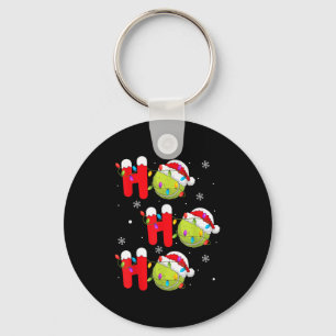 Tennis Ball Christmas Ho Ho Ho Santa Srts Player X Key Ring