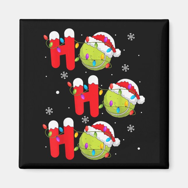 Tennis Ball Christmas Ho Ho Ho Santa Srts Player X Magnet (Front)