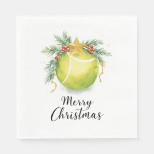 Tennis Ball Christmas  Napkin