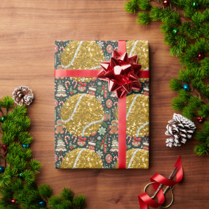 Tennis Ball Christmas Themed Gifts for Golfer Wrapping Paper