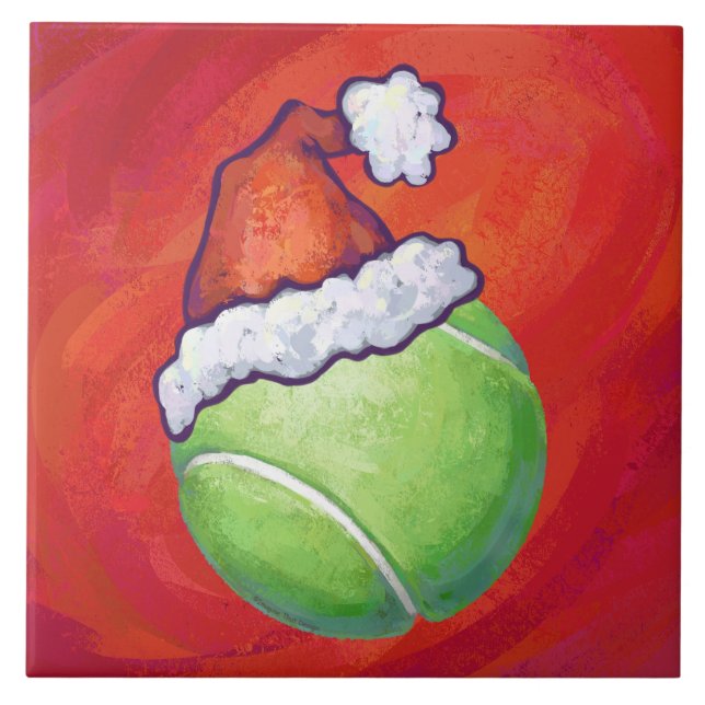 Tennis Ball Christmas Tile (Front)