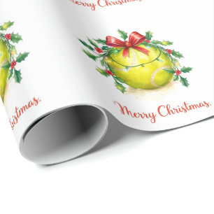 Tennis Ball Christmas Wrapping Paper