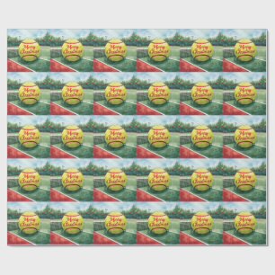 Tennis Ball Christmas Wrapping Paper