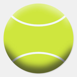 TENNIS BALL CLASSIC ROUND STICKER